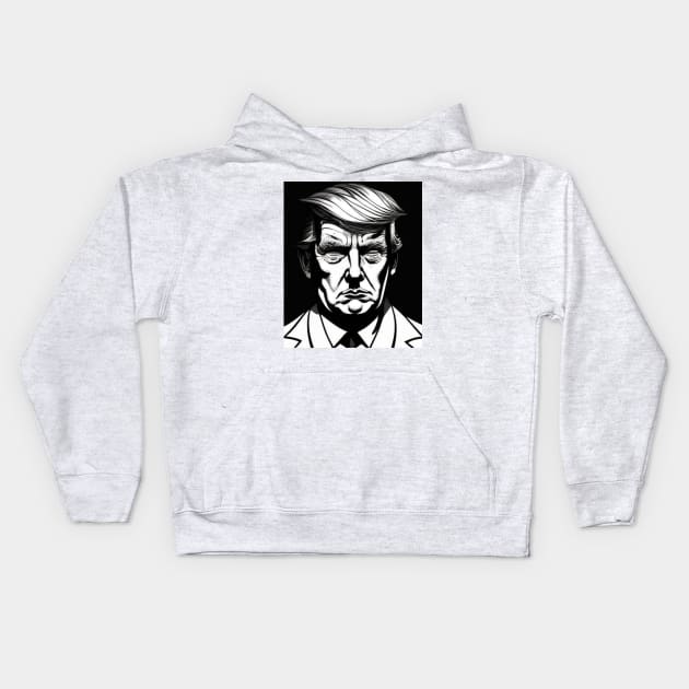 trump mugshot Kids Hoodie by Mcvipa⭐⭐⭐⭐⭐